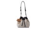 Lucky Bees Vera Bolsa de Hombro Negro y Crema